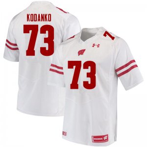 Men's Wisconsin Badgers NCAA #73 Kerry Kodanko White Authentic Under Armour Stitched College Football Jersey WI31J38SM